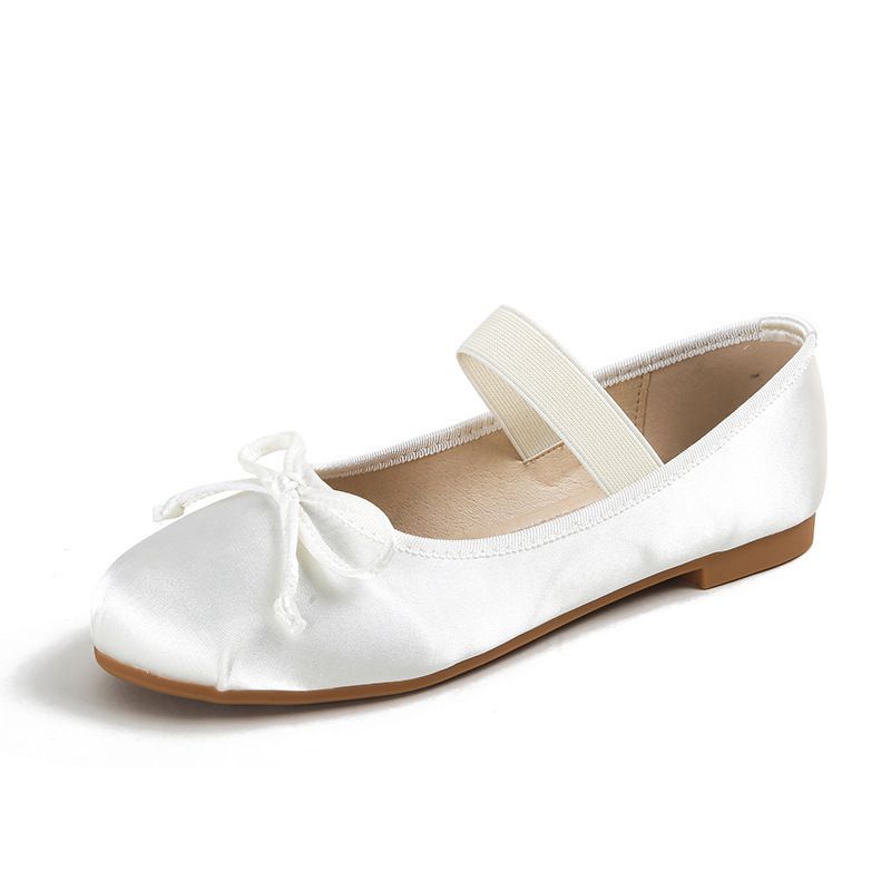 Flachboden Mary Jane 2025 Neue Lamm Wildleder Ballett Schnürsenkel Mutter Strap Niedrigen Absatz Flach Mund Casual Einzelschuhe Für_voghion.com