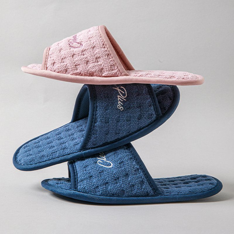 Weiche, leise Damen-Hausschuhe mit offener Sohle, minimalistischer Wohnstil, universelle Baumwoll-Hausschuhe für Männer_voghion.com