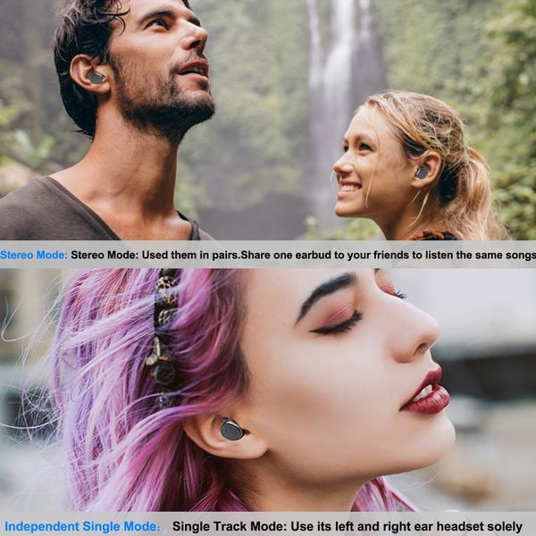 TWS Wireless 5.0 Earbuds IPX4 Touch In-Ear Stereo Earphone Noise Canceling Earpieces 32.8 Ft Transmission Range_voghion.com
