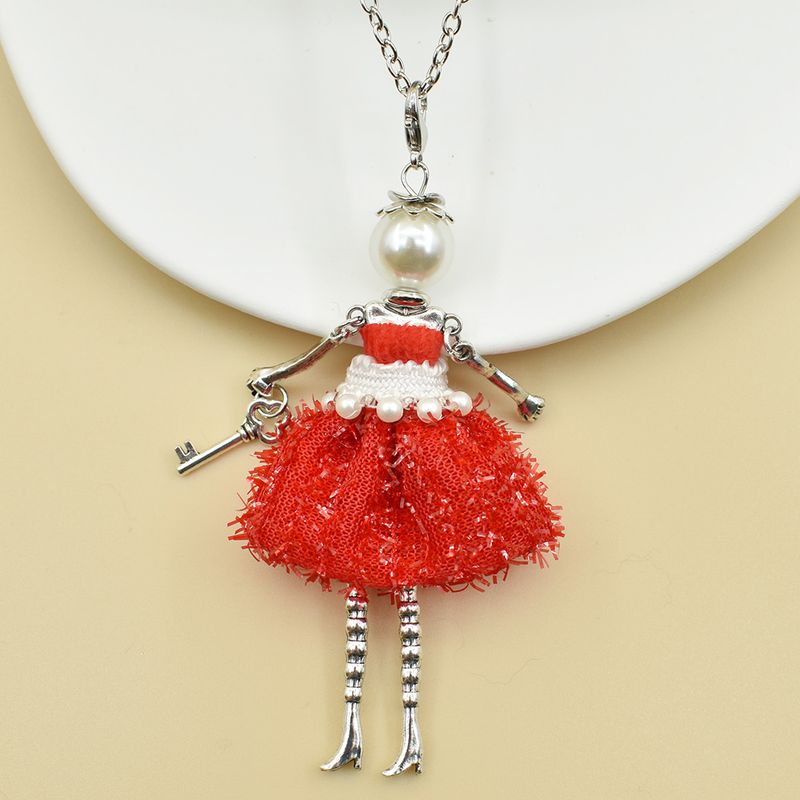 Pronta consegna YLWHJJ nuove collane lunghe nere carine per bambole da donna e pendenti per abiti caldi per bambine, maxi collana di marca, dichiarazione di moda_voghion.com