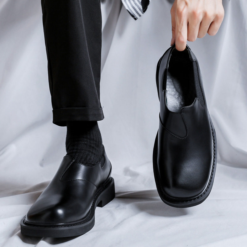 Lazy Derby Casual Loafers, Commuting Sleeves, British High-end Leather Shoes, Men's 68661_voghion.com