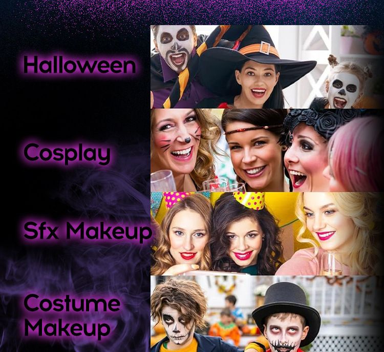 Matte Lipstick Dark Black Vampire Olive Green Creative Halloween Makeup Face Body Painting_voghion.com