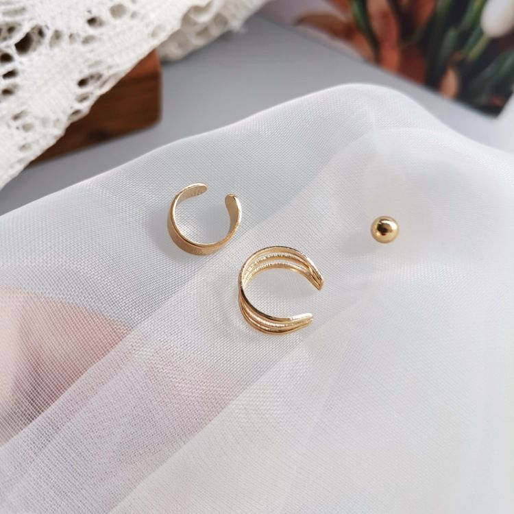 Elegante, modische, einfache Multi-Creolen-Manschetten für Frauen ohne Piercings im Hong Kong-Stil, coole Ohrknochenclips, Forest-Serie_voghion.com