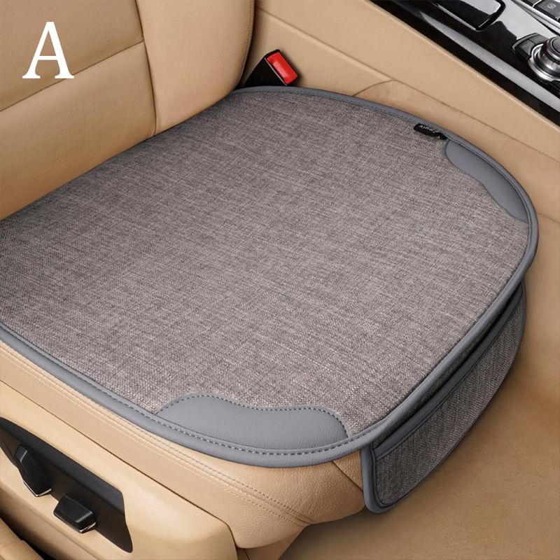 Flax Cover Universal Front Seat Breathable Anti Scratch Protector Cushion Covers For Car Interior Accessories 2024_voghion.com