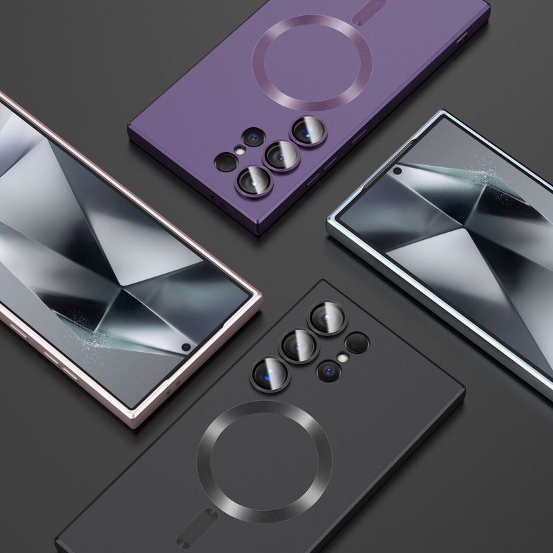 24+ Ultra-Soft Magnetic Shockproof Galaxy S24 Phone Cover with Dedicated Camera Lens Protector - Universal Fit for S24, S24+, and S24 Ultra Models_voghion.com