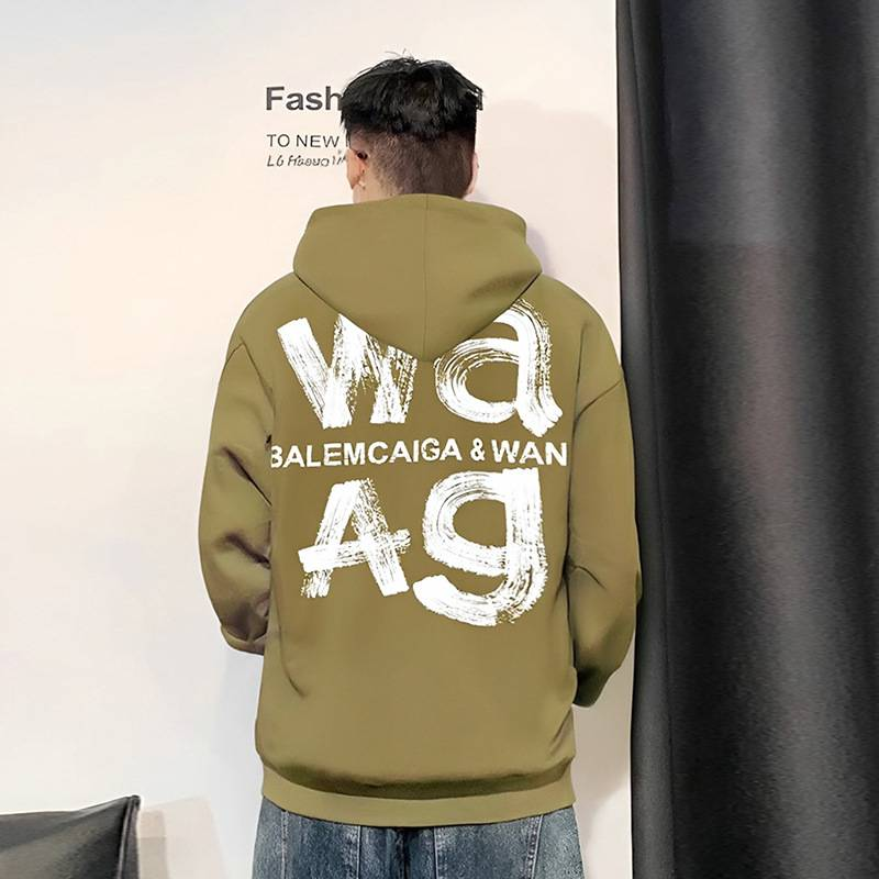 Herrenbekleidung Modemarke Kapuzenpullover Lose Vielseitige bedruckte Jacken_voghion.com