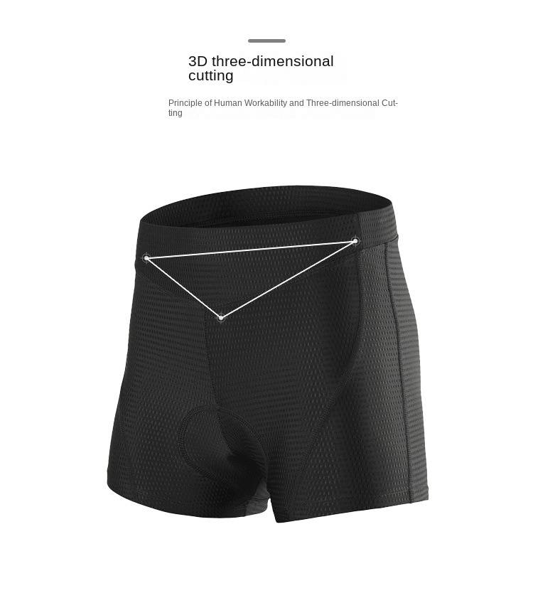 Pantaloncini da ciclista da uomo NOKO-ARSUXEO traspiranti ad asciugatura rapida con imbottitura in silicone spessa stampata_voghion.com