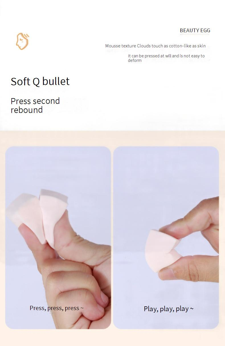 Wattepads Lamela Jelly Sponge Puderquaste Fünf-Ecken-Kleinhaus Nass- und Trocken-Wattepad mit doppeltem Verwendungszweck Beauty Egg Air Cushion BB Cream Puderquaste_voghion.com