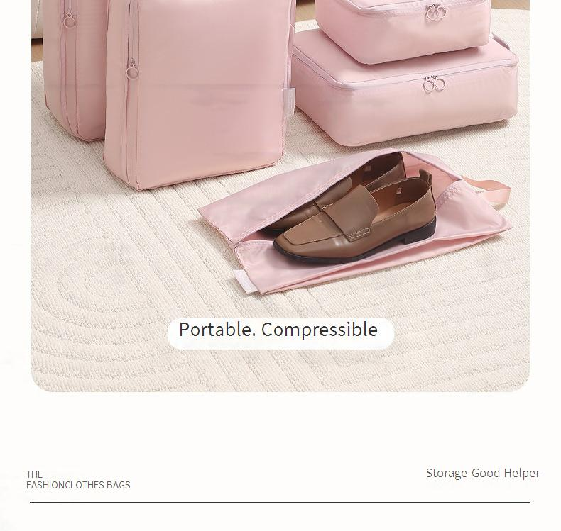 Reise-Packwürfel-Set – 6-teiliger, leichter Gepäck-Organizer für Kleidung (perfekt für Geschäftsreisen und Urlaub, faltbar, mehrfarbig)_voghion.com