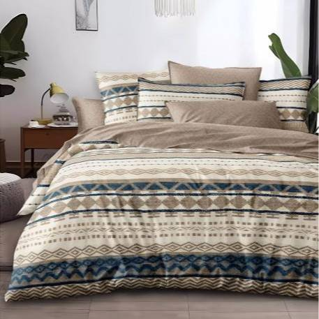 Conjunto de capa de edredom geométrico, conjunto de cama de 3 peças – tamanhos EUA/UE/AU (solteiro/queen/king size), macio e respirável, estilo lençol com elástico, decoração moderna para casa_voghion.com