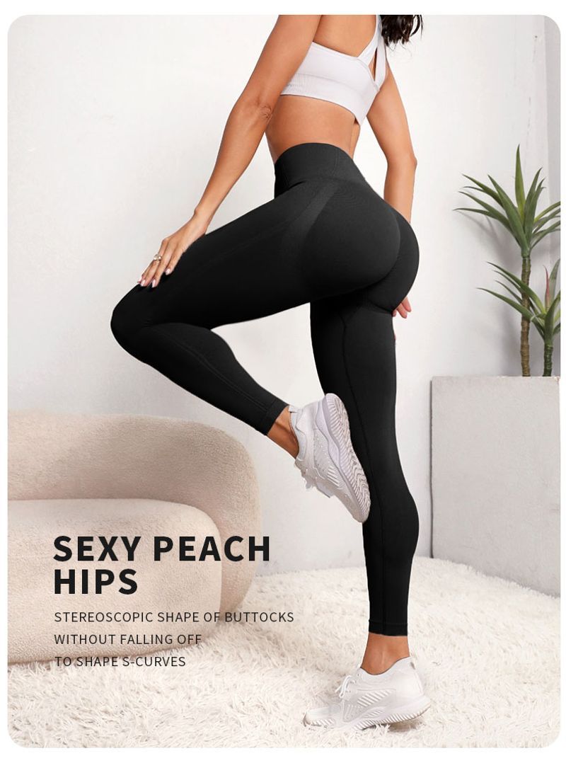 Csípő emelés Női Varrat nélküli magas derék Fiess Push Up Jóga Leggings Edzőterem Ruházat Sport_voghion.com