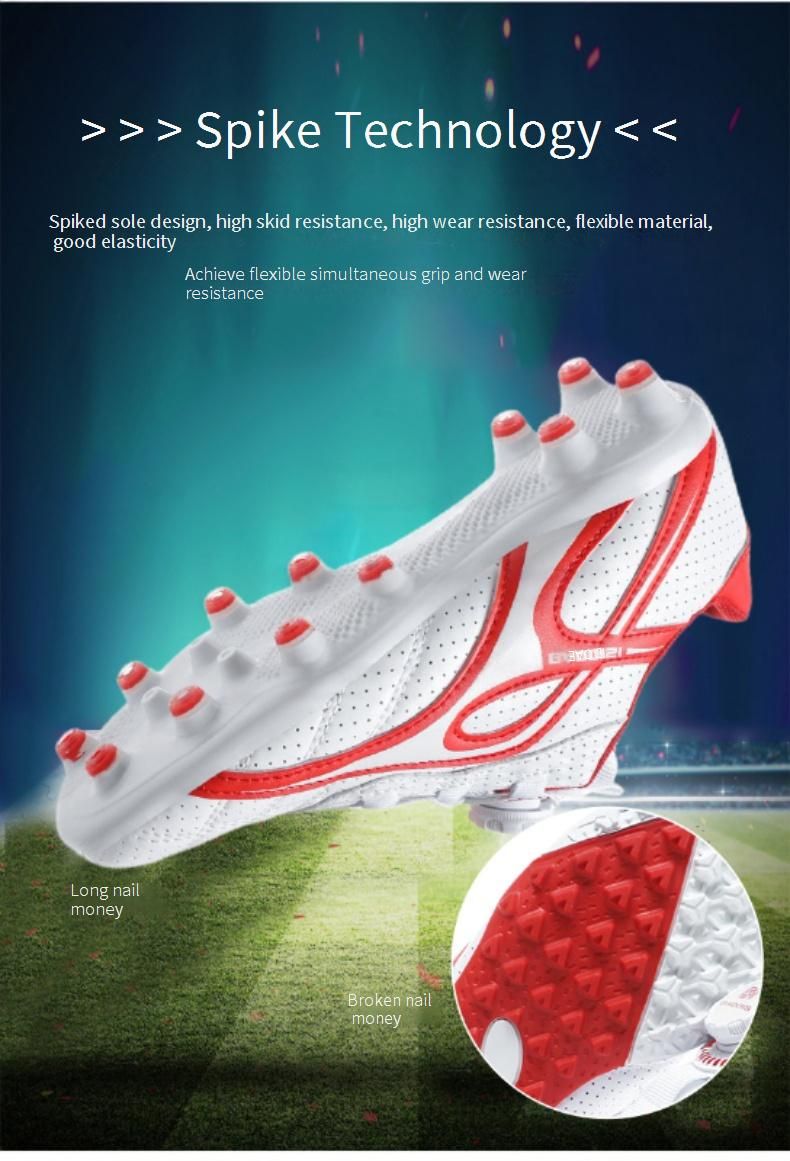 Breathable Kids Soccer Cleats With Rotating Studs & Hook-and-Loop Closure – Lightweight Training Football Shoes For Boys & Girls_voghion.com