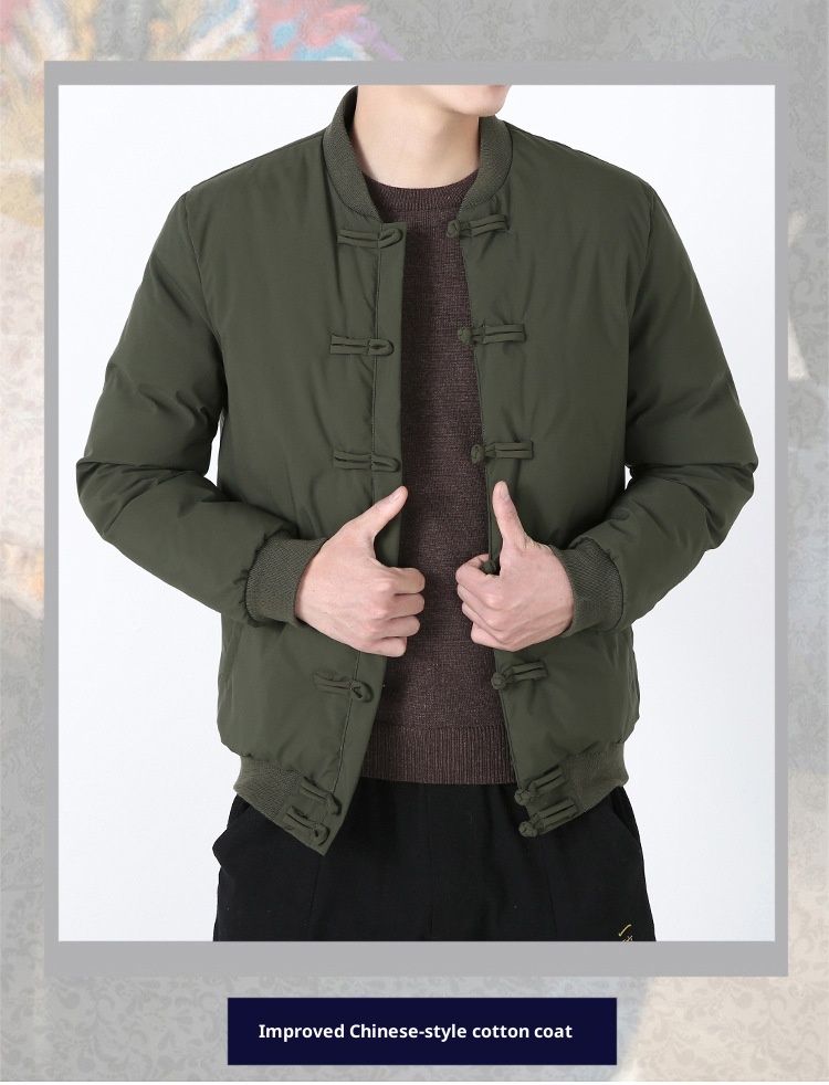 QFV507045555501<2 Herren, Übergröße, geknöpfter Mantel, dicker Tang-Anzug, kleine Jacke, chinesische Baseball-Baumwolljacke für den Winter_voghion.com