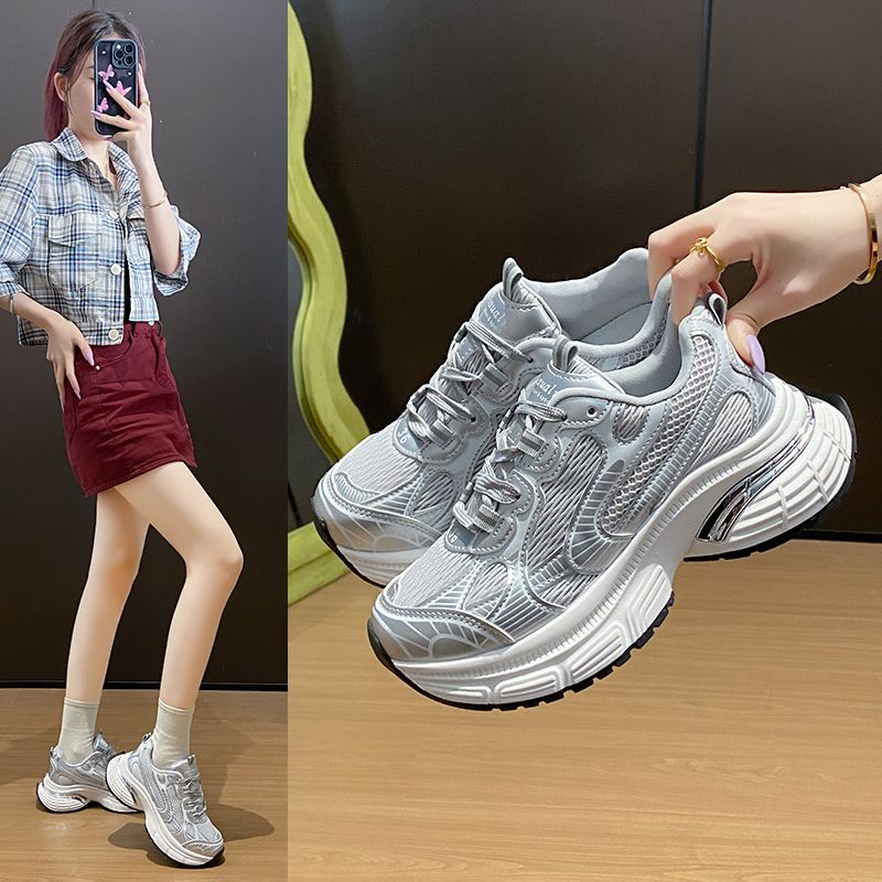 Papa Schuhe Studentin Sport Laufschuhe Freizeitschuhe Plattform Höhe Erhöhen_voghion.com