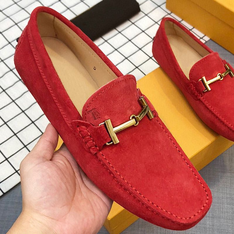 Matte And Real Leather Bean Men 2025 New Versatile One Foot Lazy For Men's Driving Shoes_voghion.com
