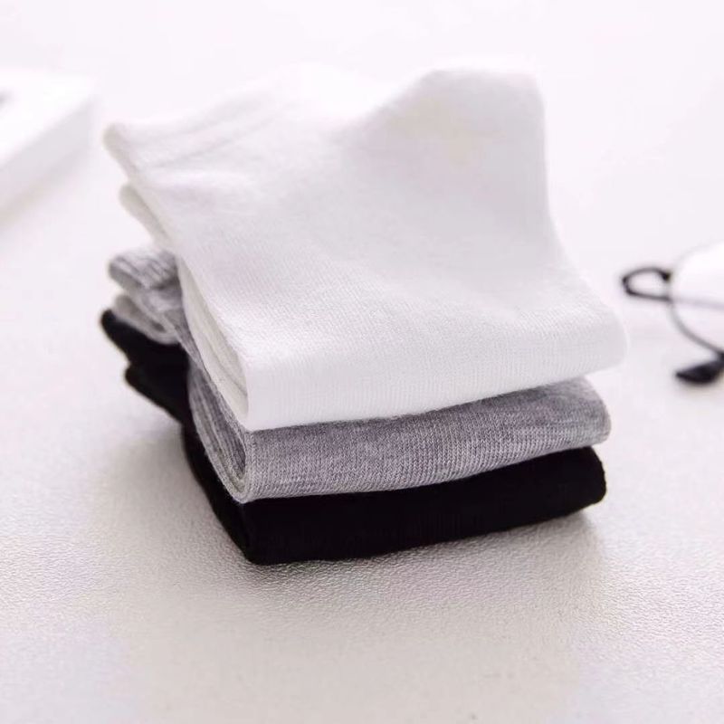 2025d Men's Sports Solid Color Short Boat Invisible Summer Thin Low Cut Black Socks_voghion.com