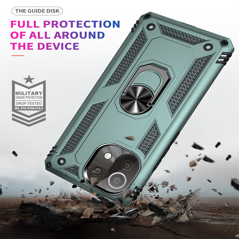 Custodia antiurto per armatura per Xiaomi Mi 11 Lite 5G NE 12 11T 10T Pro 12X Poco X3 X4 M3 M4 Pro F3 Magnete antiurto Shell Cas_voghion.com