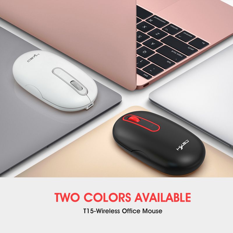T15 2,4G wiederaufladbare kabellose Maus mit leisem Design, 500 mAh, geeignet für Bürospiele_voghion.com