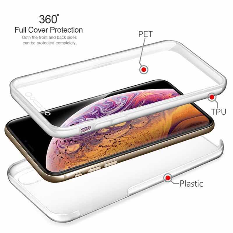 360 Full Body Case Pour Samsung Galaxy S23 S22 S21 S20 S10 S9 S8 Plus S10E S21FE Note8 Note9 Note10 Note20 Ultra Double Face Transparent Protect Cover_voghion.com