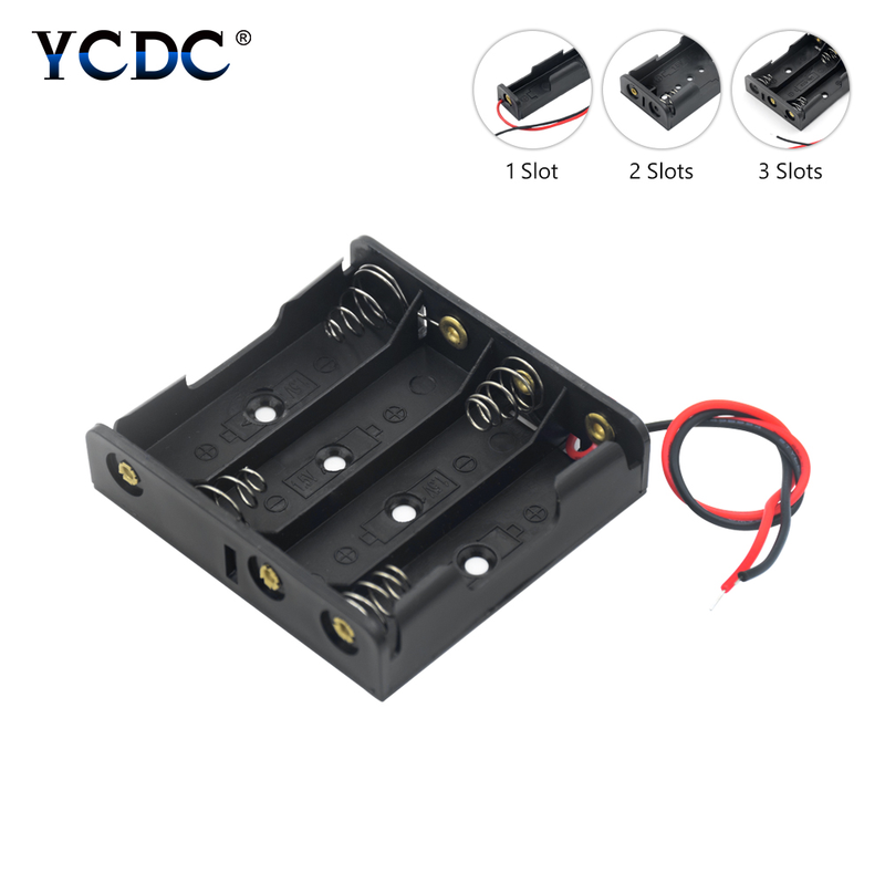 10pcs 1 2 3 4 8 Slots AA Battery Case Box AA LR6 HR6 Battery Holder Storage Case With Lead Wire Bateria Protection Container_voghion.com