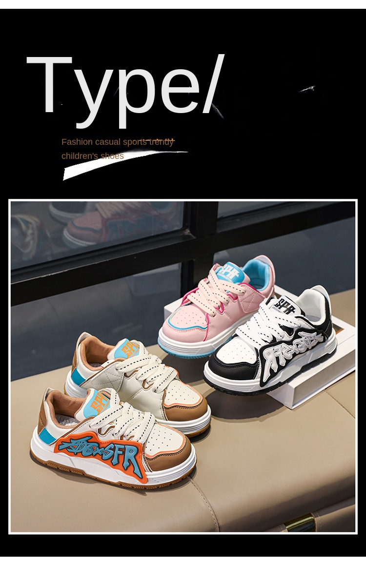 Scarpe basse, scarpe bianche piccole, scarpe casual, scarpe per bambini e bambine, scarpe per bambini grandi e quattro stagioni_voghion.com