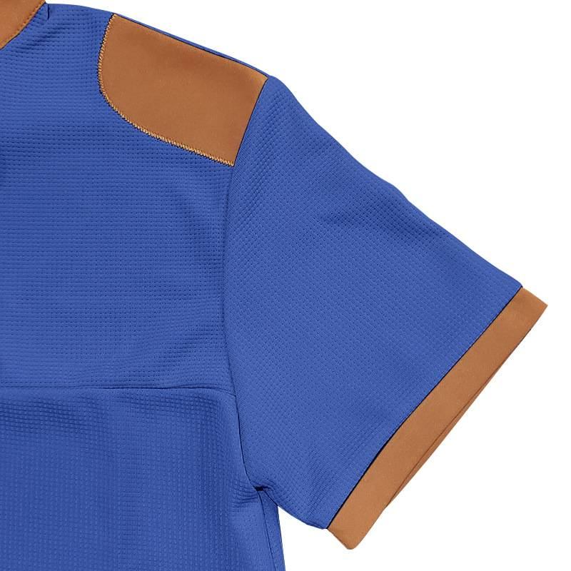 Waffle Herren Sommer Casual Tethered Henry Kurzarm Shorts Anzug_voghion.com