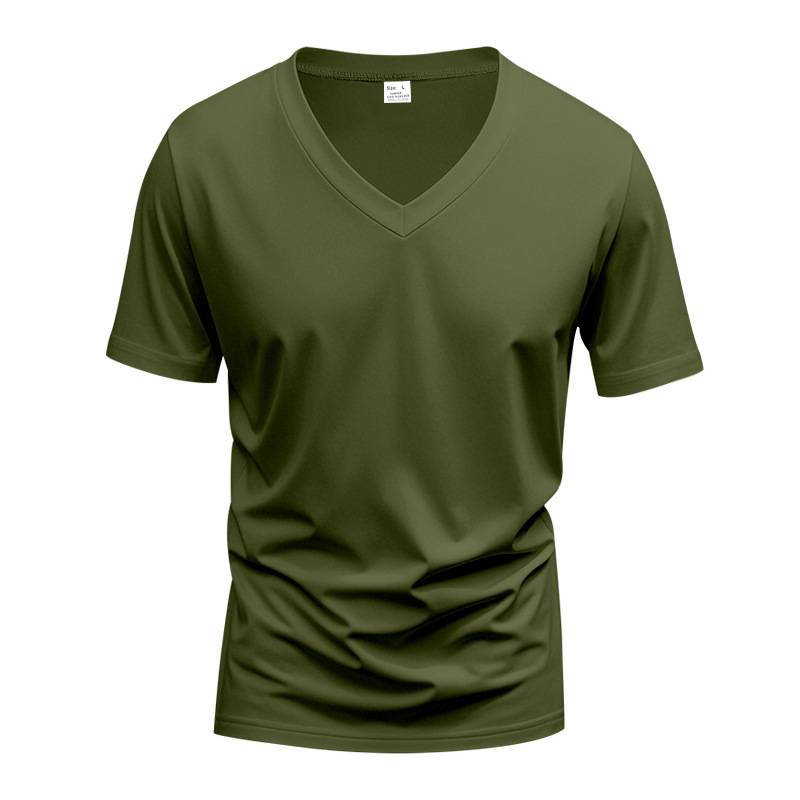 Trendiges, schnelltrocknendes, atmungsaktives, lässiges, sportliches und individuelles T-Shirt mit V-Ausschnitt für Herren im Frühling und Sommer_voghion.com