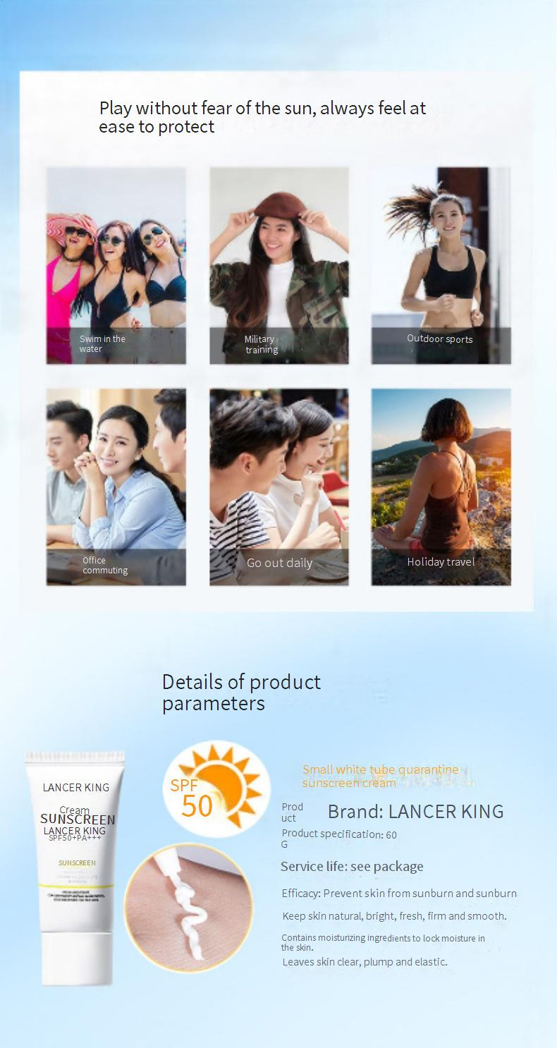 Sonnenschutz Lancerking Isolationsschutz Sonnenschutz SPF50++ Feuchtigkeitsspendender Sonnenschutz Sommer Militärtraining Studentin Weiblich_voghion.com