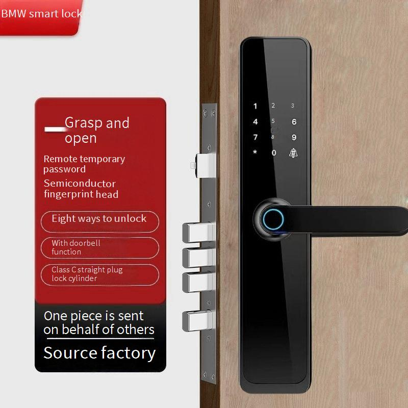 Akıllı Kilit Ev Kapı Kilidi Apartman Kilidi Otel Kilidi Kart Kilidi Ev Sahibi Kiralık Oda Bluetooth Kilidi Parmak İzi_voghion.com