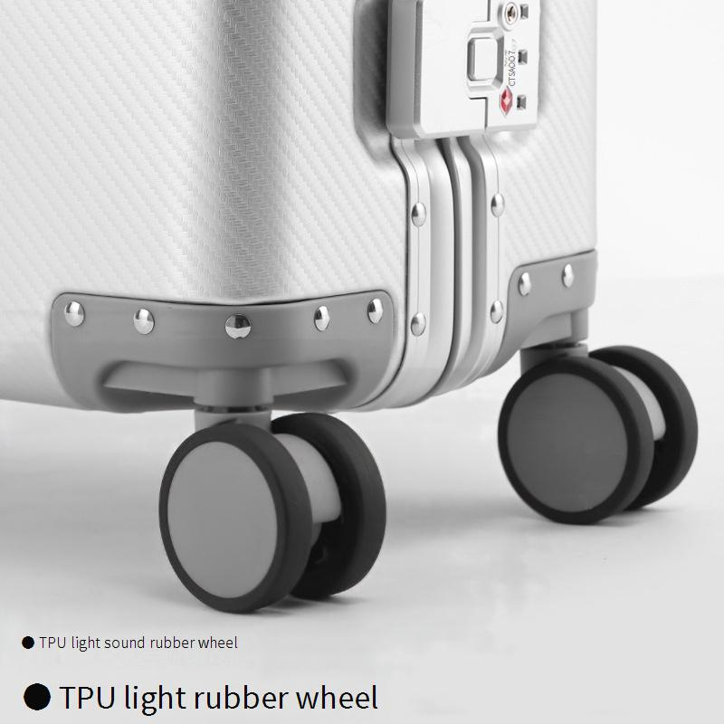 Trolley aus Aluminium-Magnesium-Legierung mit Universalrädern, Herrenkoffer, Damen-Boarding-Koffer, 24-Zoll-Passwortbox, Lederkoffer, Reisekoffer_voghion.com