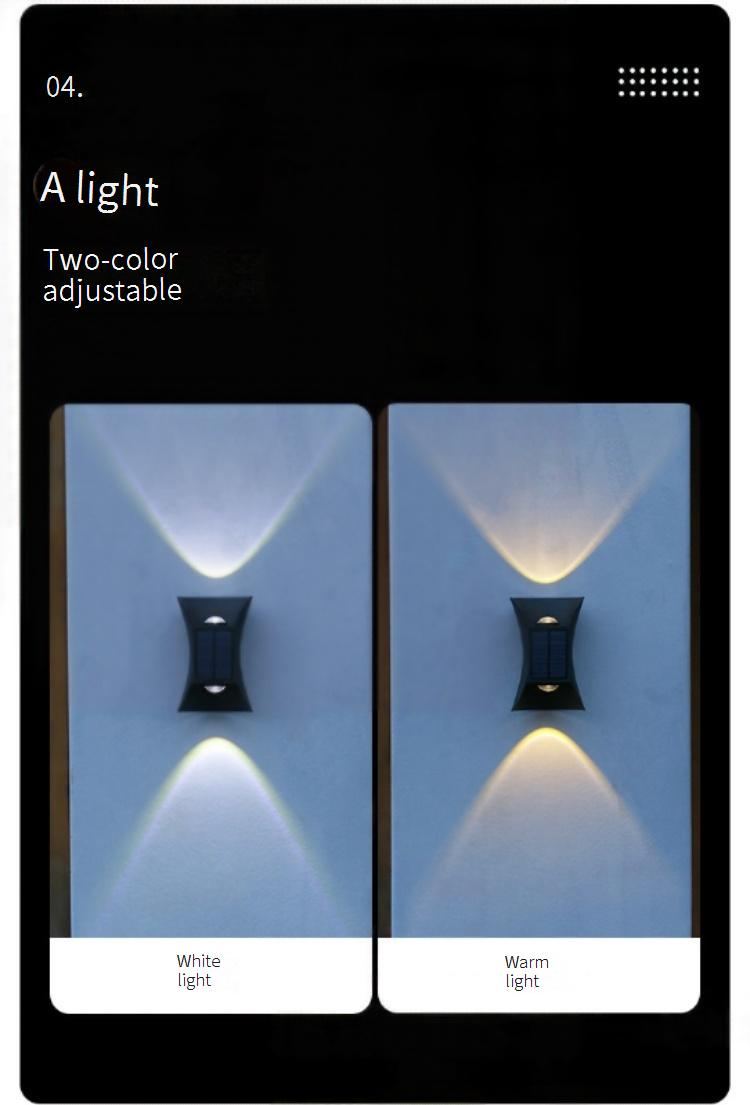 Solar Wall Light Outdoor, Waterproof LED Garden Light With Auto Sensor, Decorative Landscape Lighting For Patio, Yard, Pathway, Villa_voghion.com