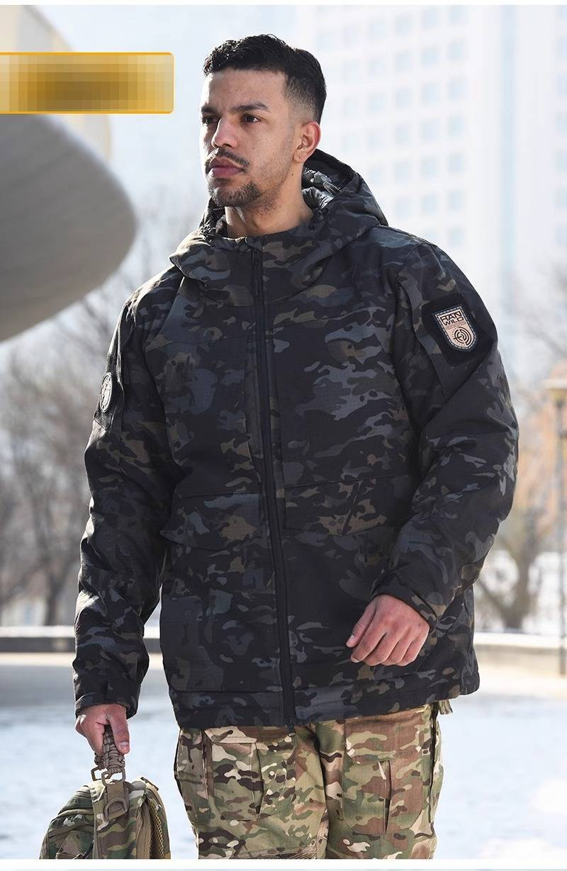 Men's Winter Camouflage Thermal Jacket With Waterproof & Windproof Design – Heavy Duty Insulated Coat For Outdoor Adventures_voghion.com