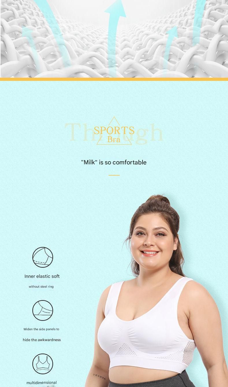 Reggiseno sportivo da allenamento taglie forti, top da allenamento per donna, supporto elevato, taglie grandi, traspirante, bella schiena arricciata, maglia cava, per corsa e yoga_voghion.com