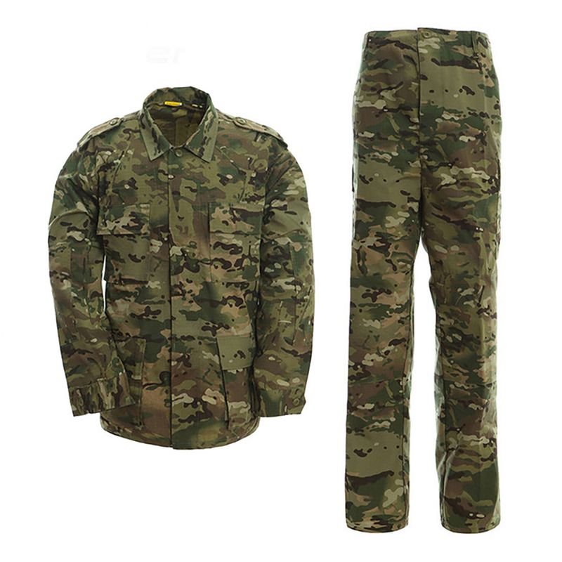 Military Tactical Camo Uniform Set - Durable Outdoor Combat Training Suit For Men & Women - Multi-Terrain Camouflage_voghion.com