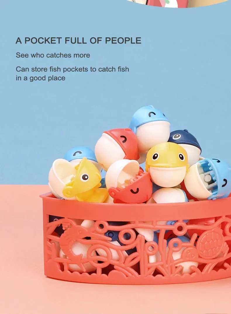 Children Electric Fishing Toys With Music Rotating Fish Interactive Board Game Fine Motor Skill Parent-child Toys For Ki_voghion.com