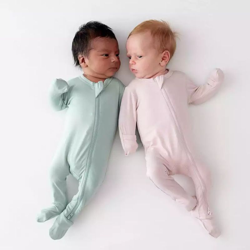 Modal Newborn Baby Jumpsuit With Feet And Hands For Boys And Girls With Double Zipper Long Sleeves Crawling Clothes Thin And Cute_voghion.com