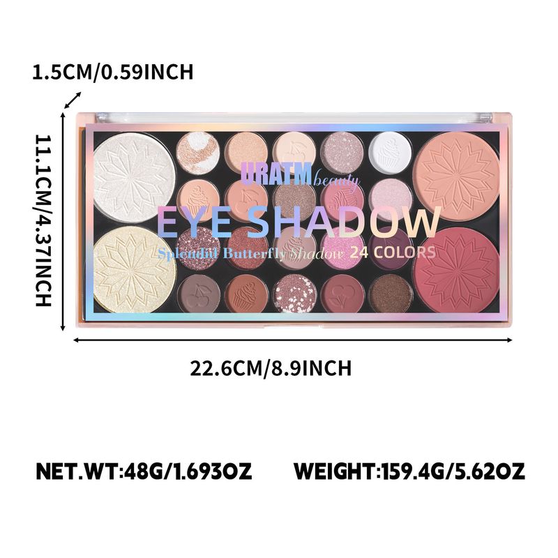 URATM 24-Color All-in-One Makeup Palette - Matte & Pearlescent Eyeshadows, Lipsticks, Blush & Contour - Professional Multi-Functional_voghion.com