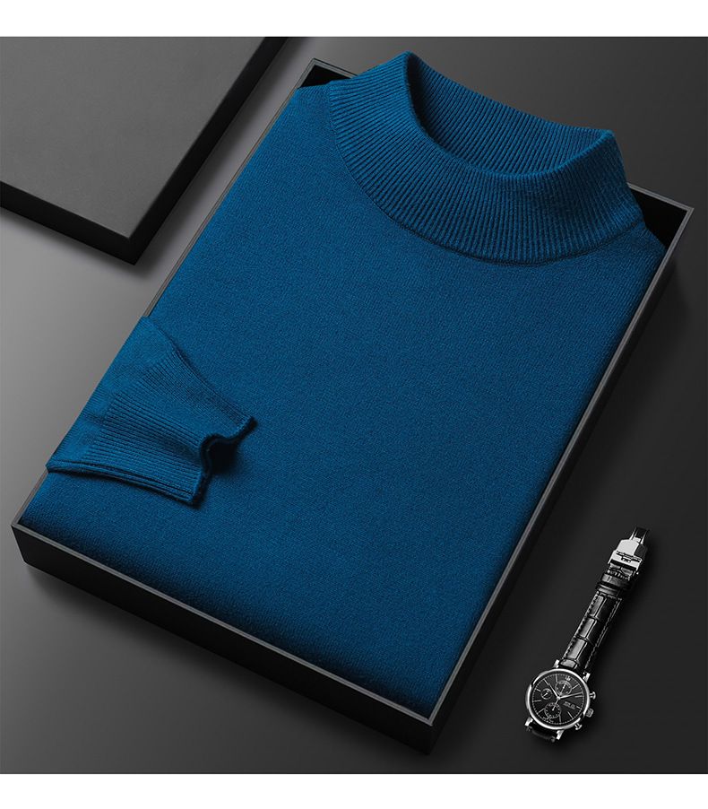 Herren Premium Rollkragenpullover – Leichte Luxus-Strickjacke für Freizeit und elegante Kleidung (Weiß/Schwarz/Camel/Marineblau/Grau, Größen M-4XL, Atmungsaktiv_voghion.com