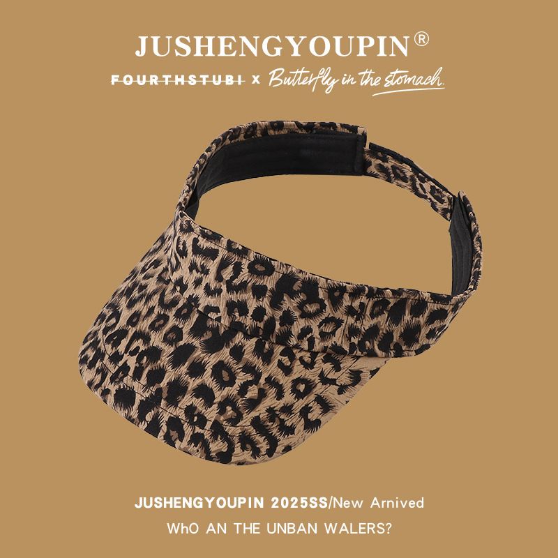 Unbeatable Quality Empty Top Hat With Leopard Print Outdoor Sun Protection, Suitable For Running And Golf_voghion.com