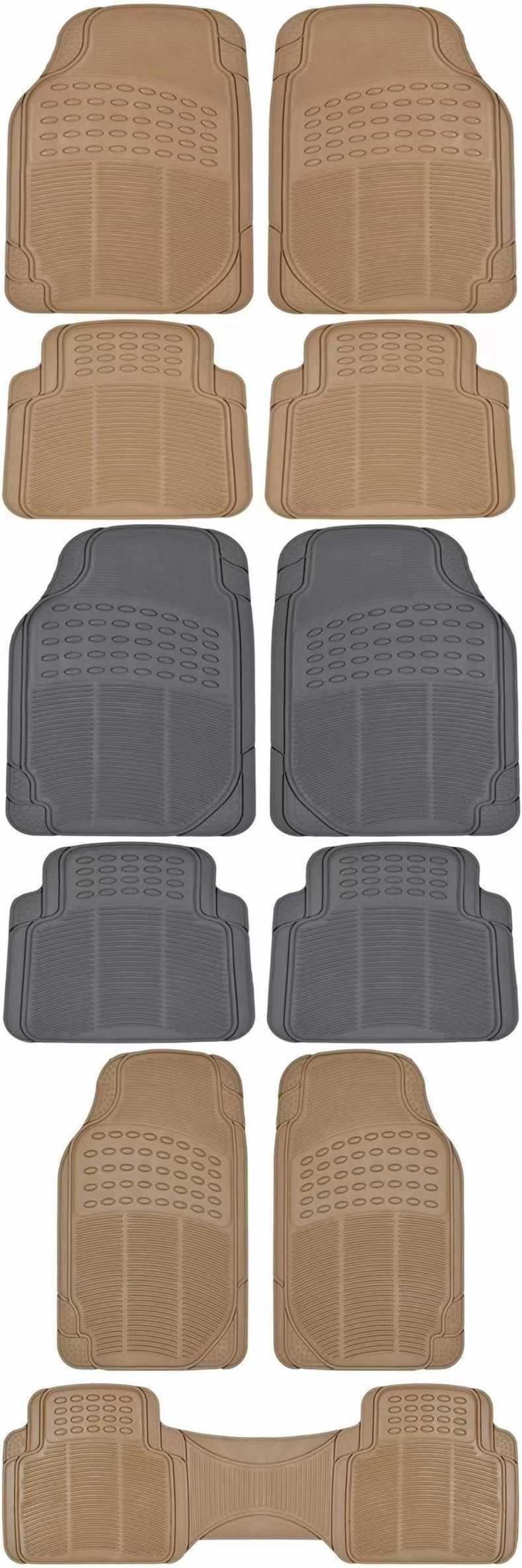 Adatto per tappetini auto impermeabili neri universali in plastica per auto facili da pulire quattro stagioni piedini antiscivolo_voghion.com