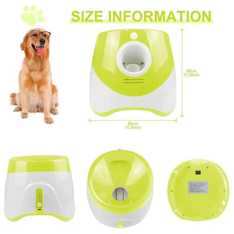 Lanzador automático de pelotas de tenis para perros de PawParty Store_voghion.com