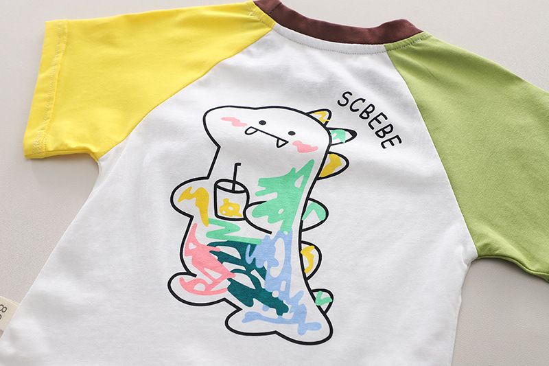 2024 Summer New Product for Boys Girls 0-4 Years Old Comfortable and Cute Casual Round Neck Short Sleeve Set 2_voghion.com