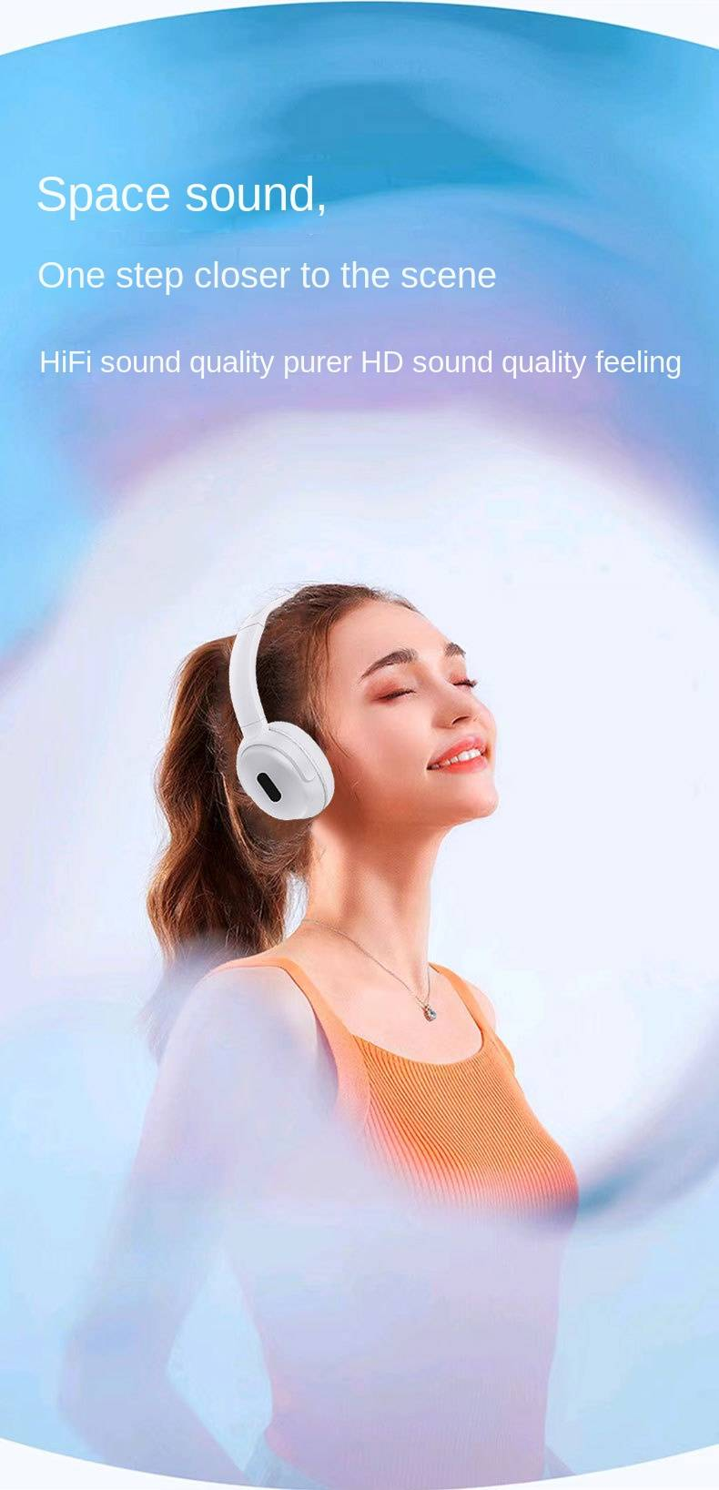 Headband bluetooth headset ultra-long life without sound leakage foldable sports bluetooth wireless headset_voghion.com