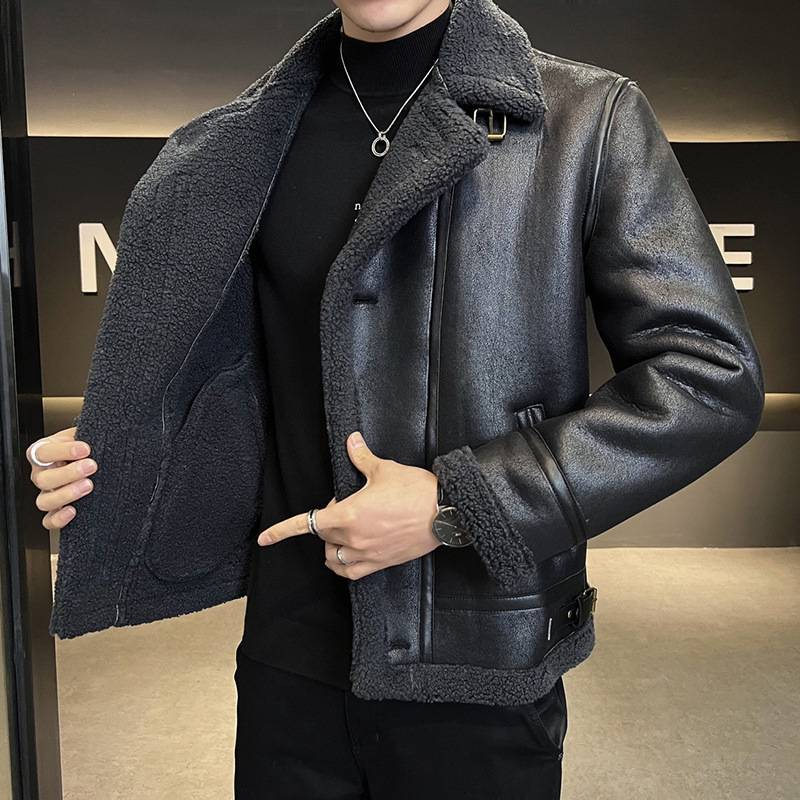 Men's Clothing Autumn and Winter Men's Fur Jacket Men's Coat Thickened Tops_voghion.com