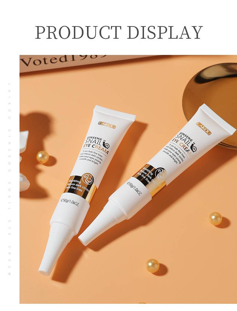Laikou Red Ginseng Snail Eye Cream, 30g - Hydrating And Moisturizing Skin Care Product For The Eye Area._voghion.com