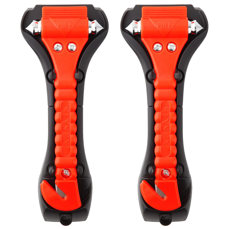 Car Safety Hammer 2 Piece Set Emergency Escape Tools Car Window Glass Hammer Breaker And Seat Belt Cutter Escape 2 In 1 For Home Rescue And Auto Emergency Escape Tools_voghion.com