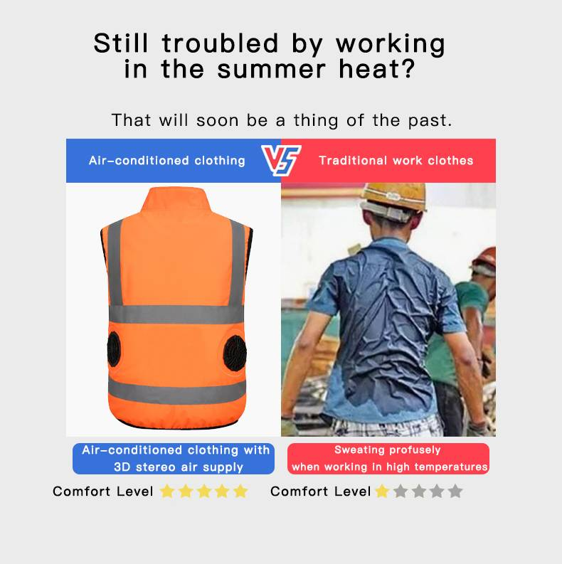 Kühlweste für Herren im Sommer mit eingebautem Ventilator, klimatisierte Kleidung, Camouflage-Arbeitskleidung für den Bau, Angelweste_voghion.com