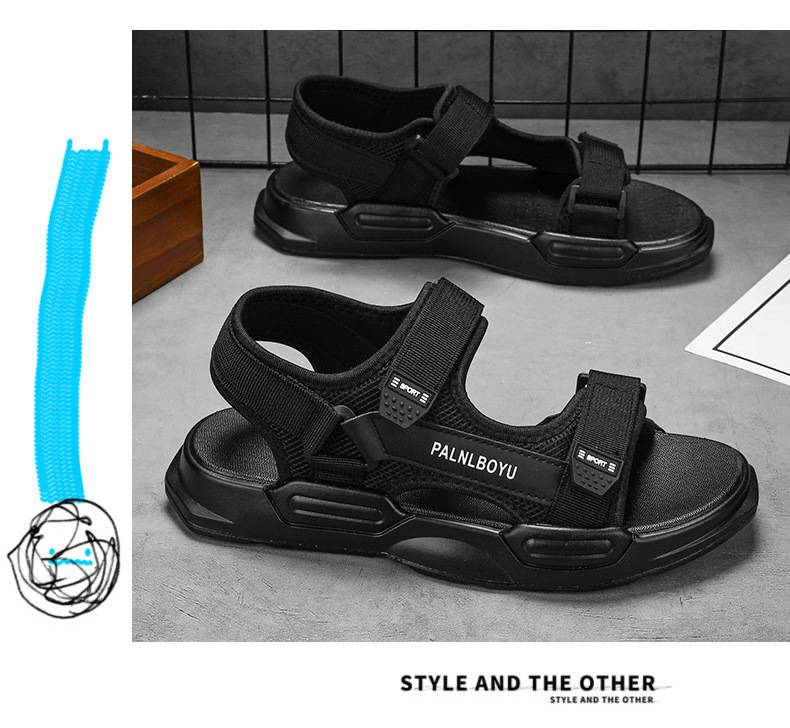Herrensandalen, Neuer Stil Im Jahr 2025, Rutschfest, Dickbesohlte, Strandschuhe, Weiche Sohlen, Freizeitsport, Höhenvergrößerung, Sandalen Mit Hausschuhen_voghion.com