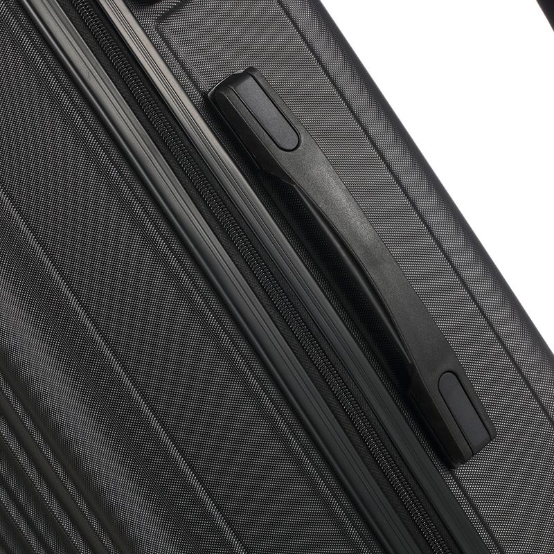 3 Pcs Suitcase Lightweight ABS Carry-on Hand Luggage 4 Spinner Wheels Trolley Case, Black_voghion.com