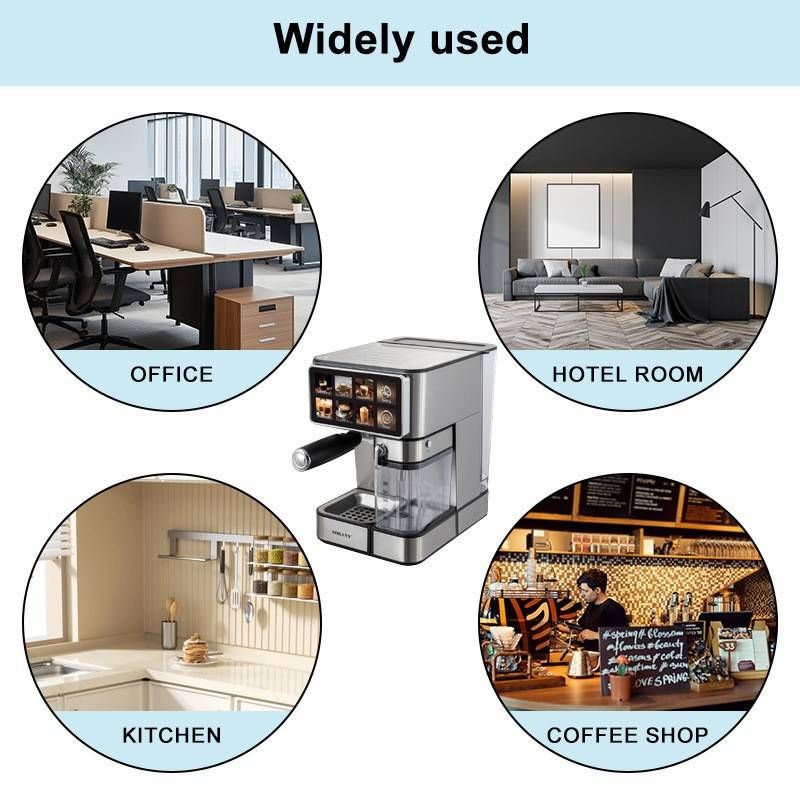 Macchina da caffè 3 in 1: macchina compatta per caffè espresso, capsule e filtro per casa e ufficio (spina UE 220 V, acciaio inossidabile, stile Ins)_voghion.com